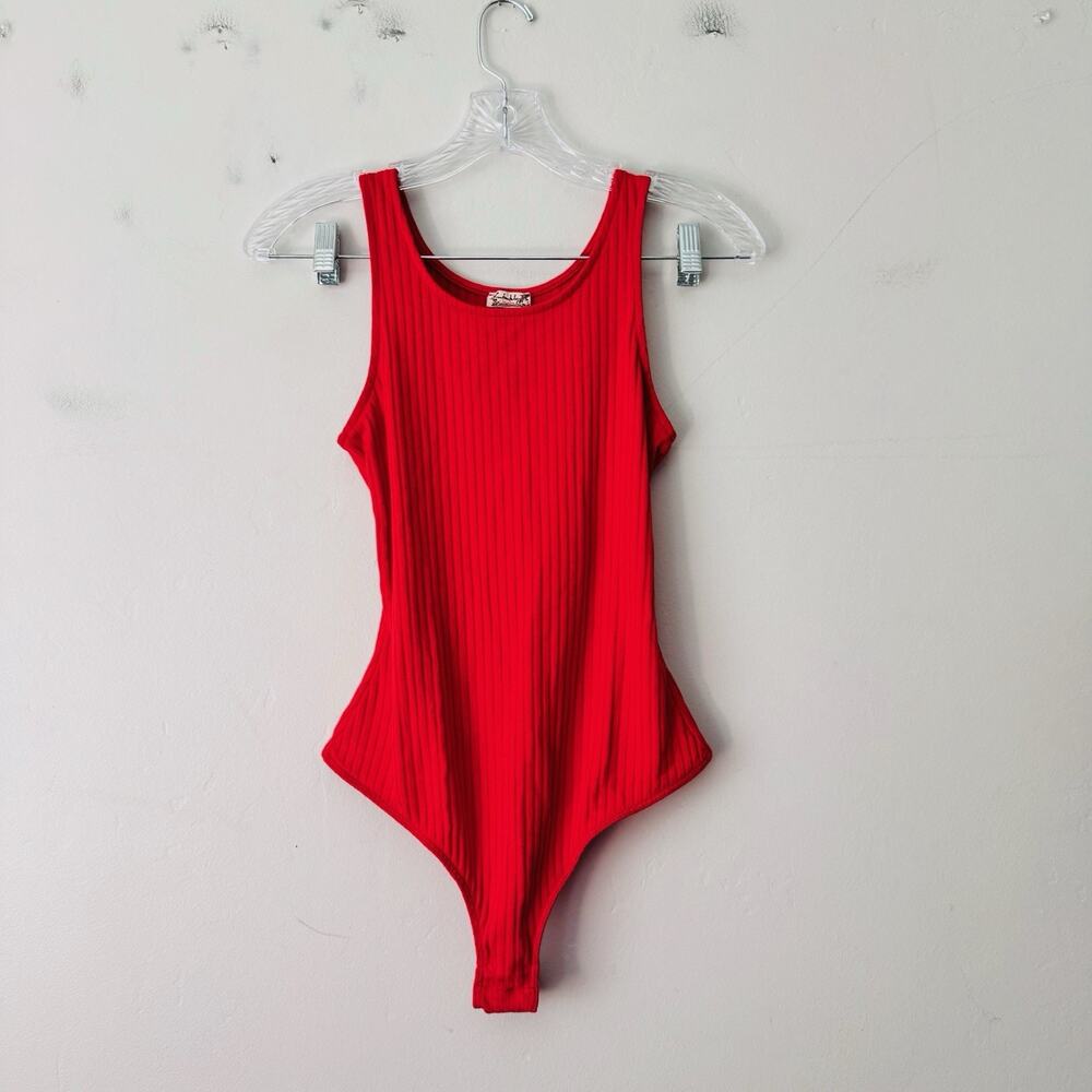 Intimately Free People ribbed sleeveless bodysuit Red Women’s Size S